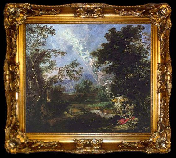 framed  Michael Willmann Landscape with the Dream of Jacob, ta009-2